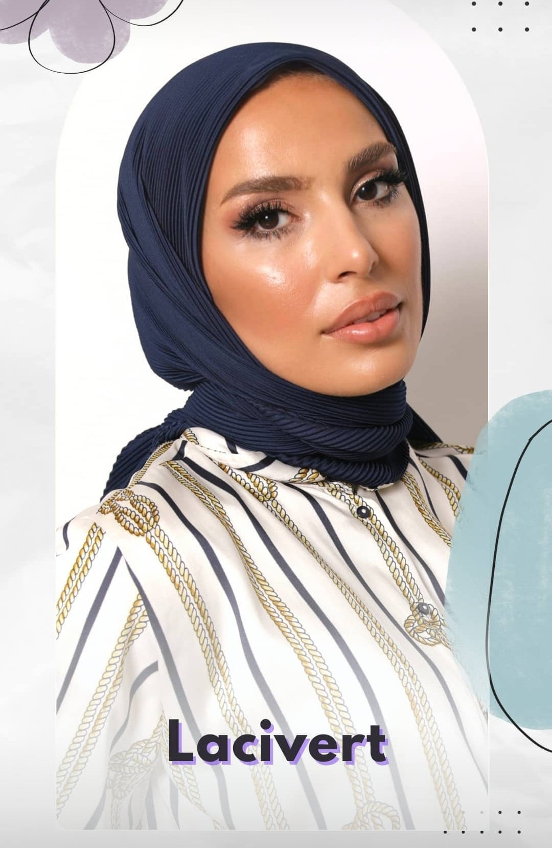 Hijab plissé (carré)