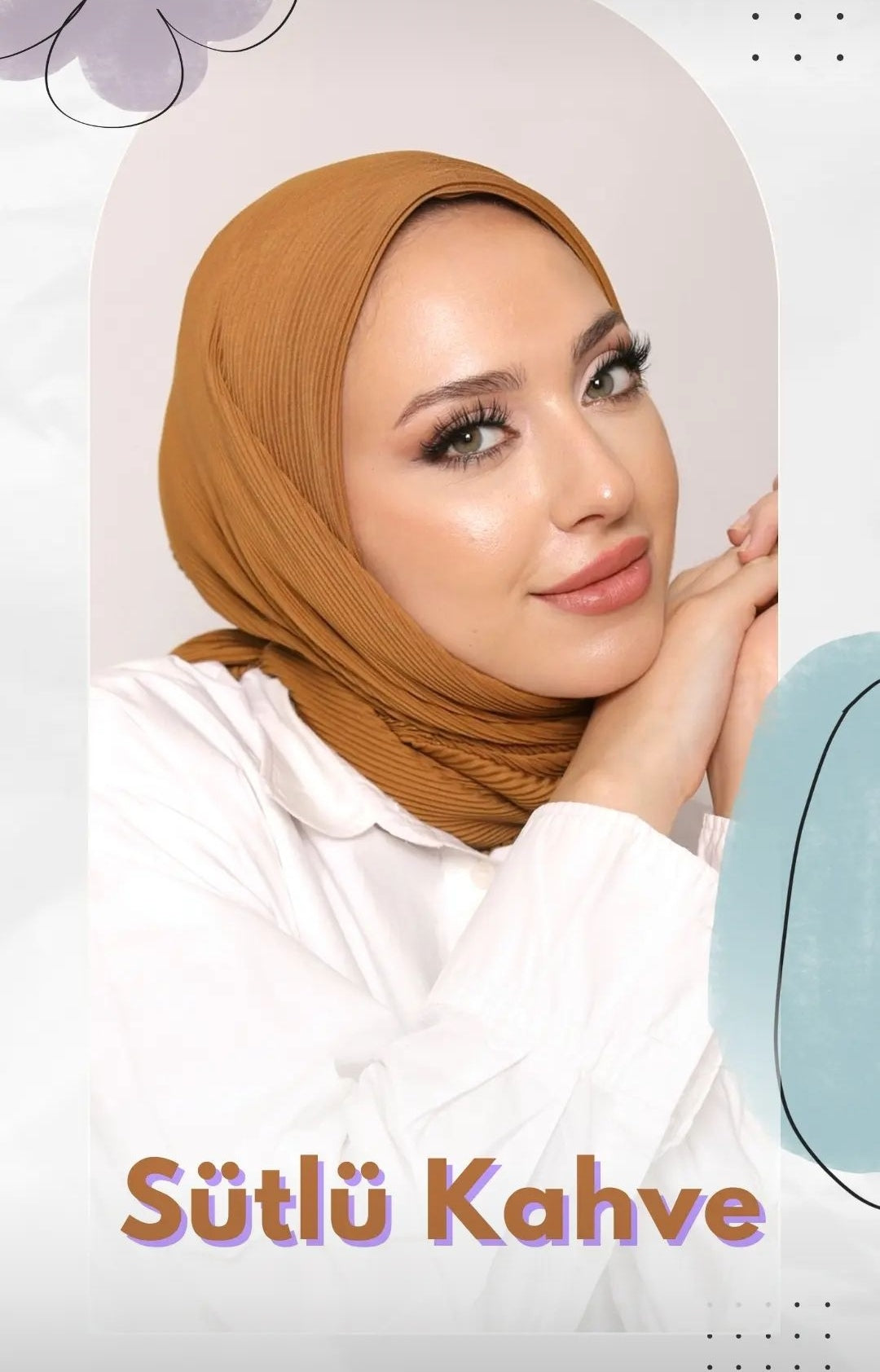Hijab plissé (carré)