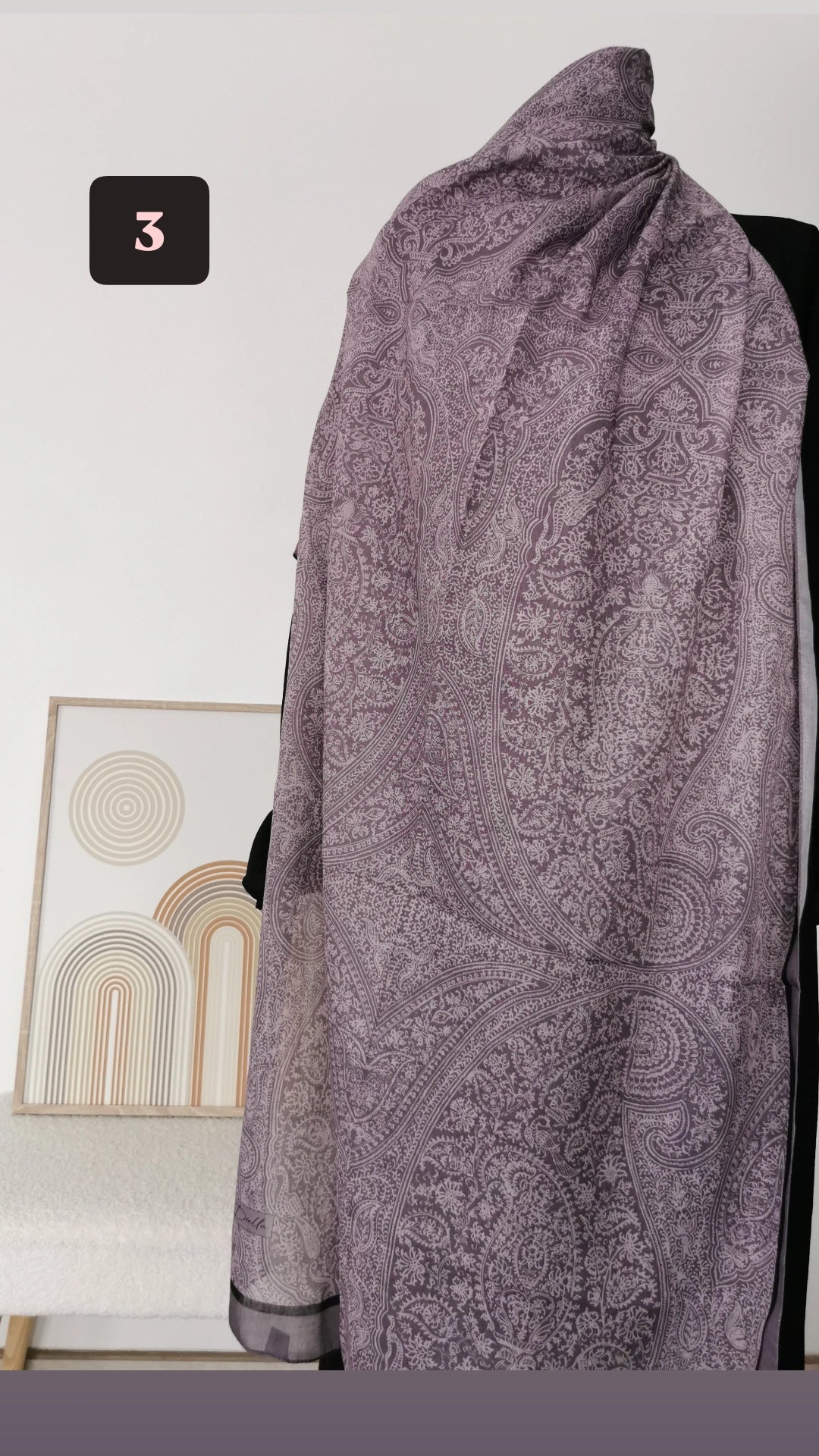 Hijab à motif oriental
