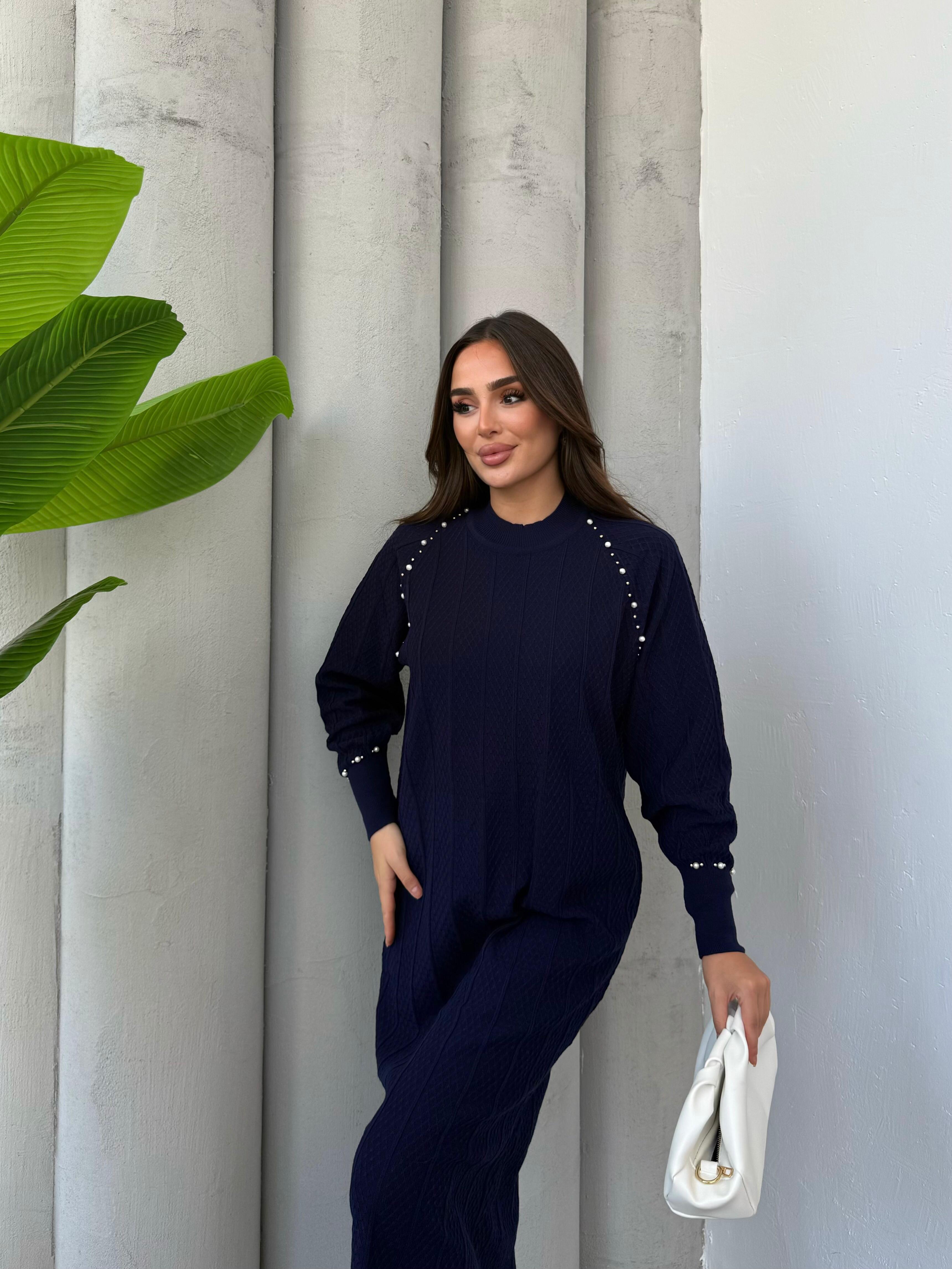 Robe tricot perlé