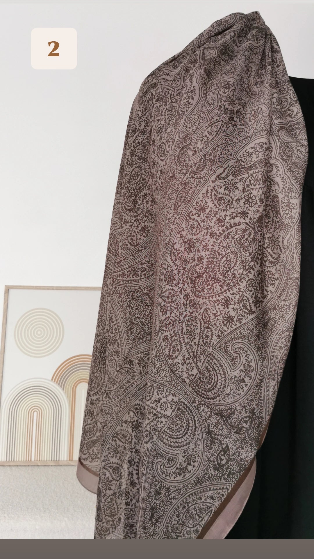 Hijab à motif oriental