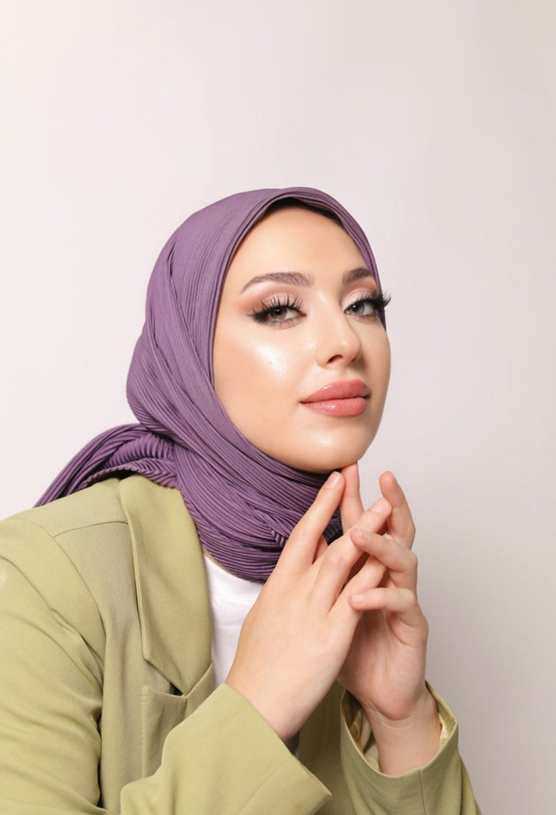 Hijab plissé (carré)