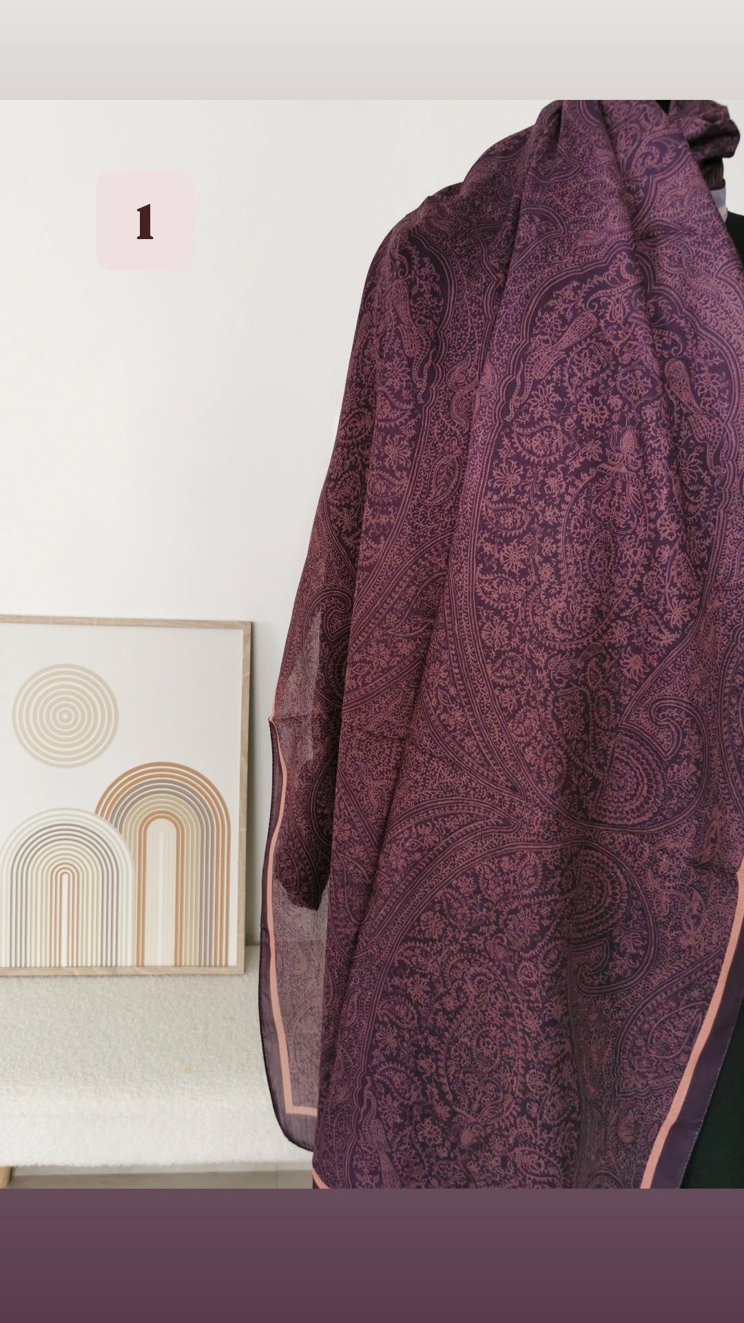 Hijab à motif oriental