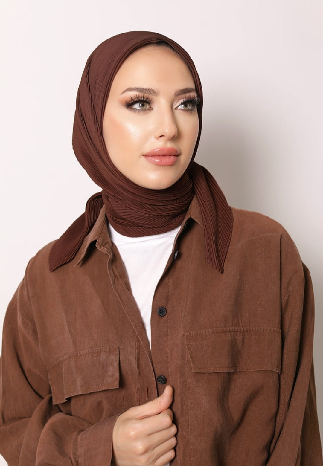 Hijab plissé (carré)