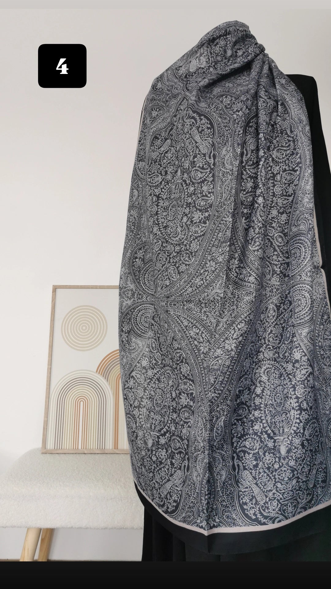 Hijab à motif oriental
