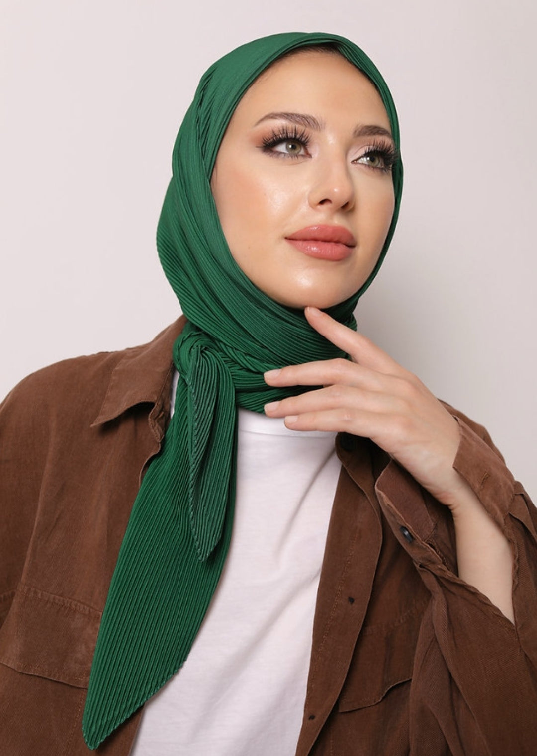 Hijab plissé (carré)