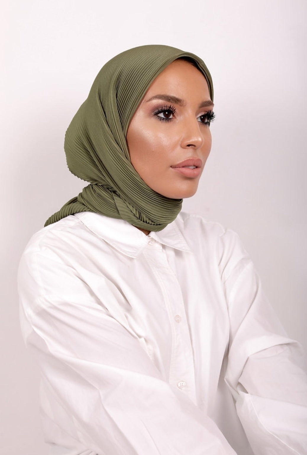 Hijab plissé (carré)