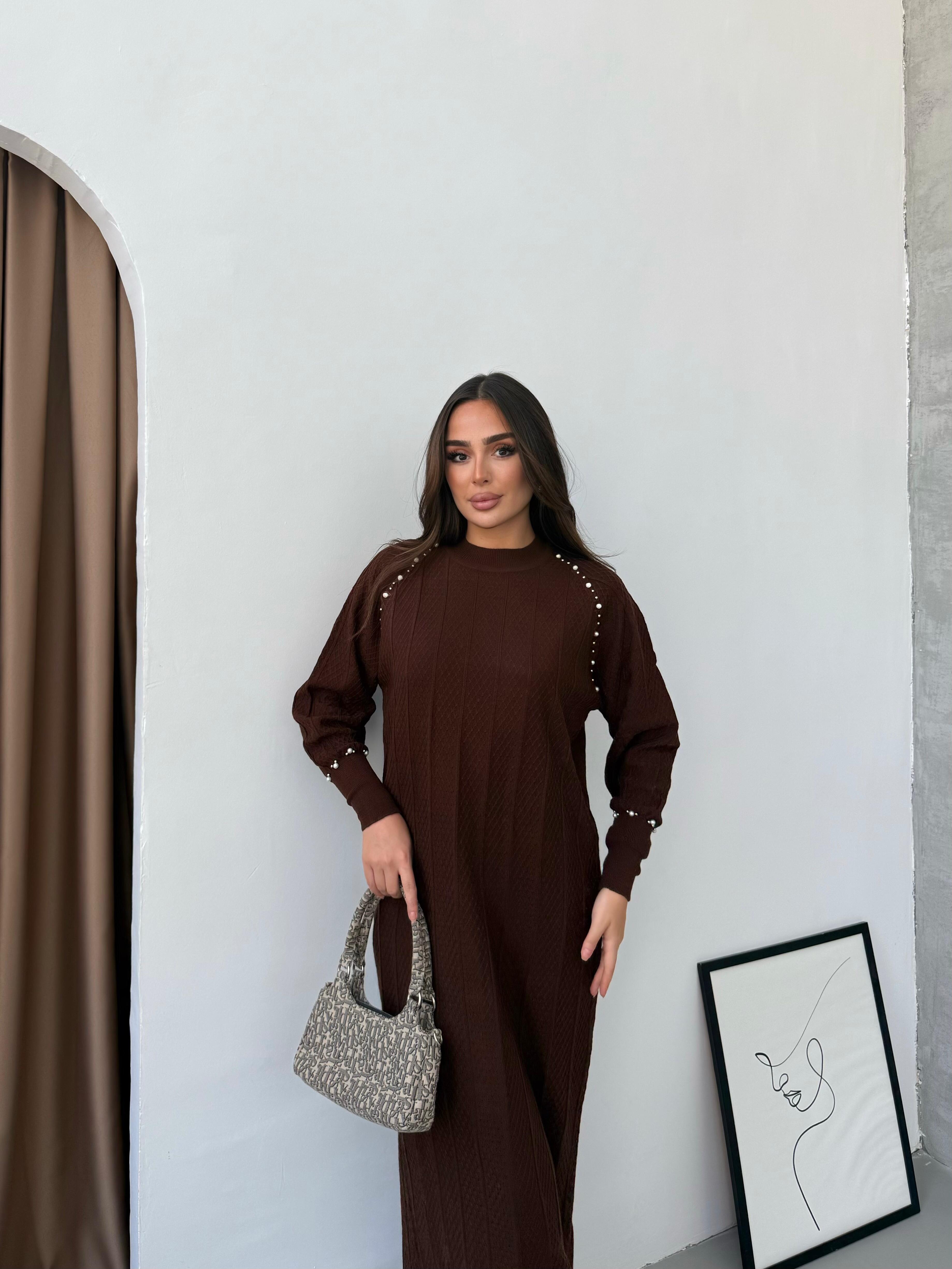 Robe tricot perlé