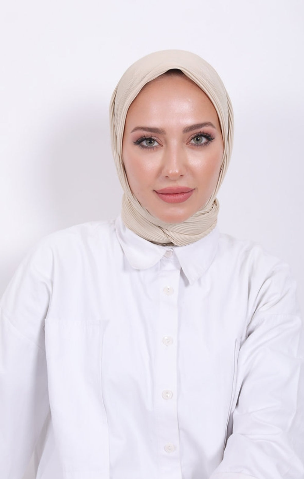 Hijab plissé (carré)