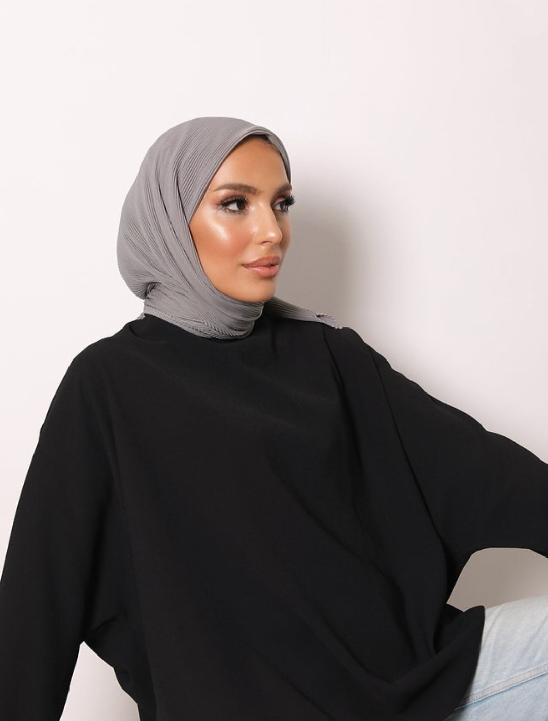 Hijab plissé (carré)