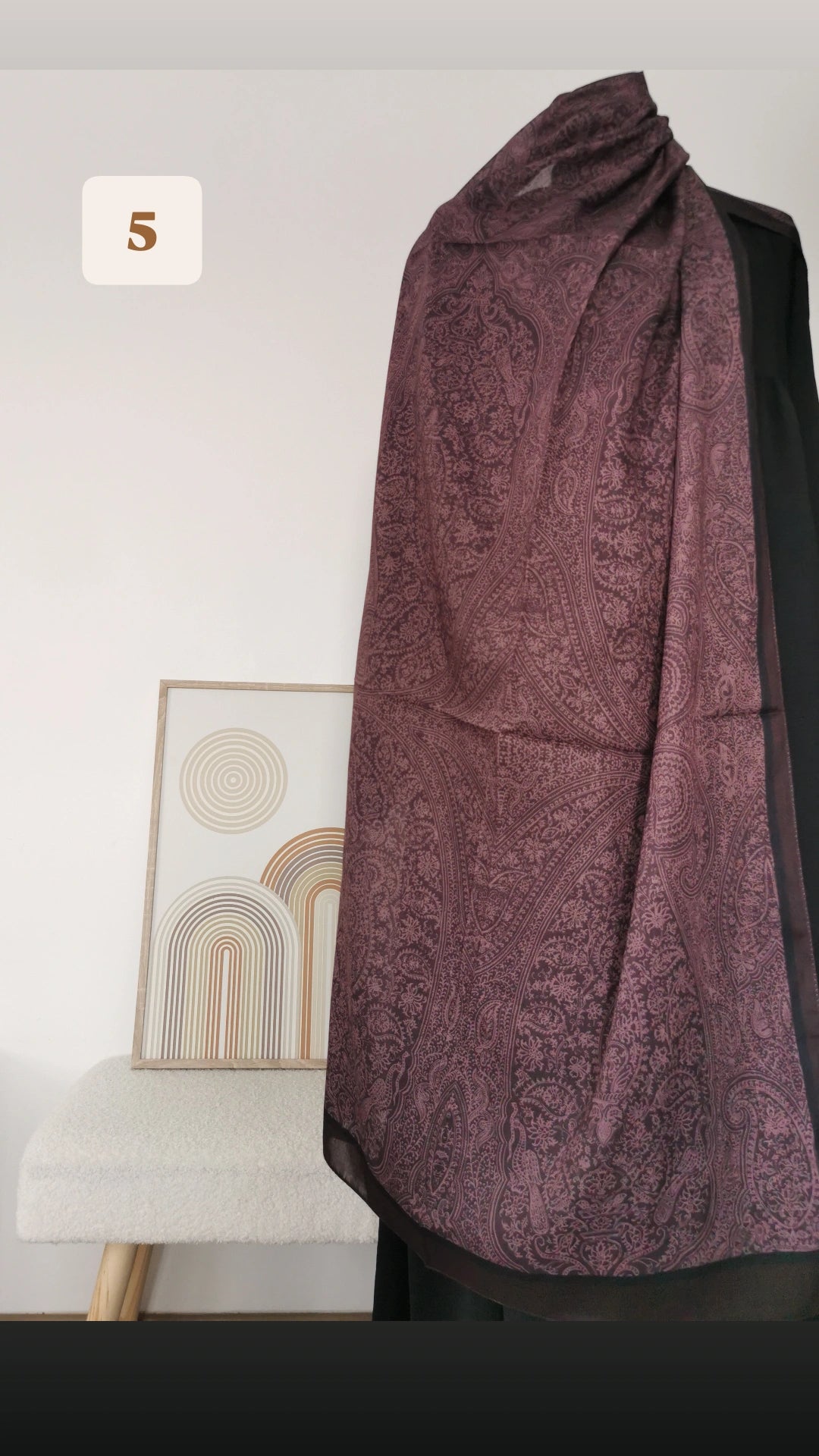 Hijab à motif oriental